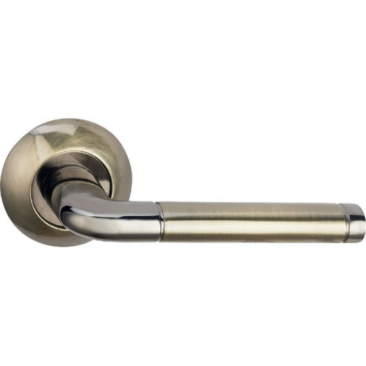 Ручка дверная на круглой накладке BUSSARE LINDO A-34-10 GRAPHITE/ANT. BRONZE Графит/античная бронза