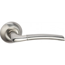 Ручка дверная на круглой накладке BUSSARE FINO A-13-10 CHROME/S.CHROME Хром/хром матовый