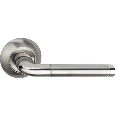 Ручка дверная на круглой накладке BUSSARE LINDO A-34-10 CHROME/S.CHROME Хром/хром матовый