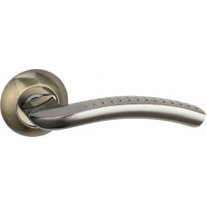 Ручка дверная на круглой накладке BUSSARE PRATICO A-09-10 GRAPHITE/ANT.BRONZE Графит/античная бронза