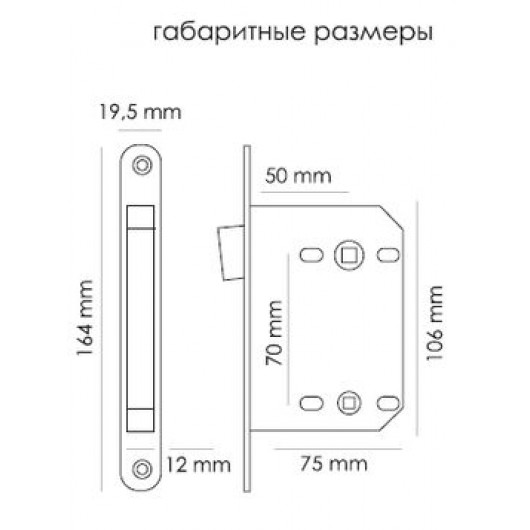 Защелка сантехническая магнитная MORELLI 2070M PG золото