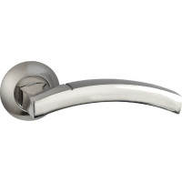 Ручка дверная на круглой накладке BUSSARE SOLIDO A-37-10 CHROME/S.CHROME Хром/хром матовый