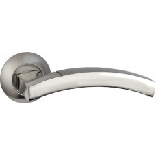 Ручка дверная на круглой накладке BUSSARE SOLIDO A-37-10 CHROME/S.CHROME Хром/хром матовый