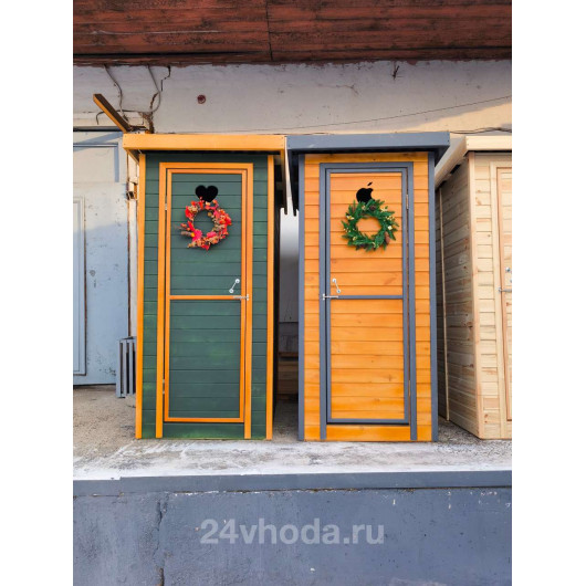 Туалет деревянный с покраской — «Бук / Графит»