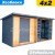 Хозблок 2×2 м с дровником 2×2 м (тик / графит 7024)