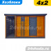 Хозблок 3×2 м с дровником 1×2 м (тик / графит 7024)