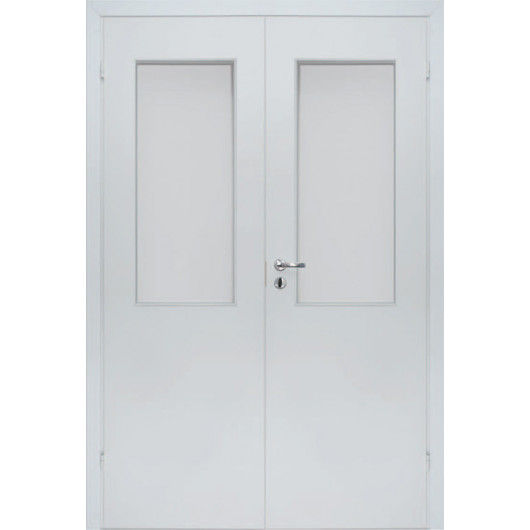 Olovi - Противопожарная двупольная EI30/34db - (Остекление 25%) - Белая