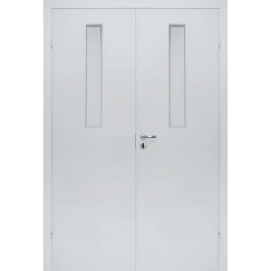 Olovi - Противопожарная двупольная EI30/34db - (Остекление 9%) - Белая