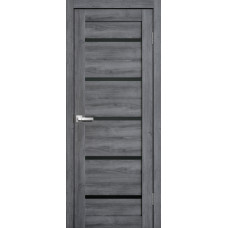 FLY DOORS L26 (черное стекло) - Дуб Стоунвуд 3D