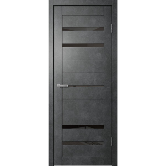 FLY DOORS - FLY DOORS - BARN-3 - (Черный лакобель) - Бетон темный