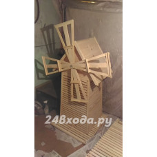 Мельница деревянная декоративная, большая