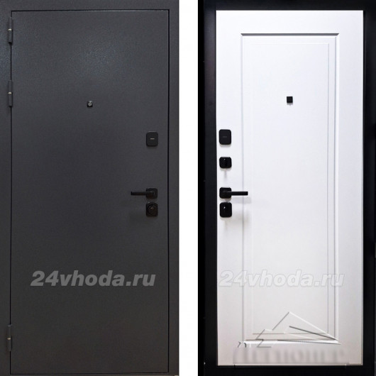  - МОНТЕ - (Букле графит / Белая шагрень)