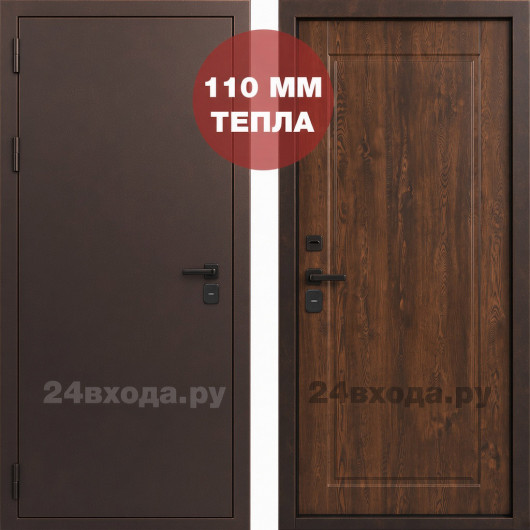 FLYDOORS - ТЕРМАЛ МЕДЬ (ТЕРМО) - (Медный антик / Орех грецкий)