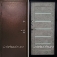 ТЕПЛО 3К ТЕХНО - (Антик медь / Бетон натуральный)