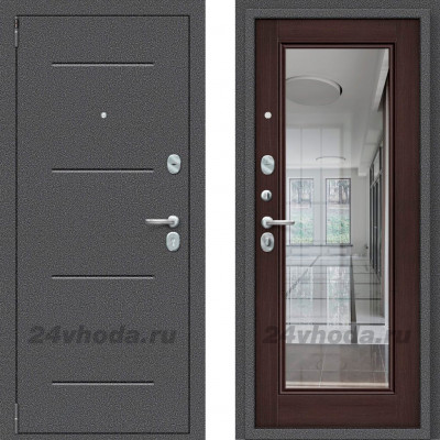 ПОРТИКА - П61 ЗЕРКАЛО - (Антик серебро / Венге)