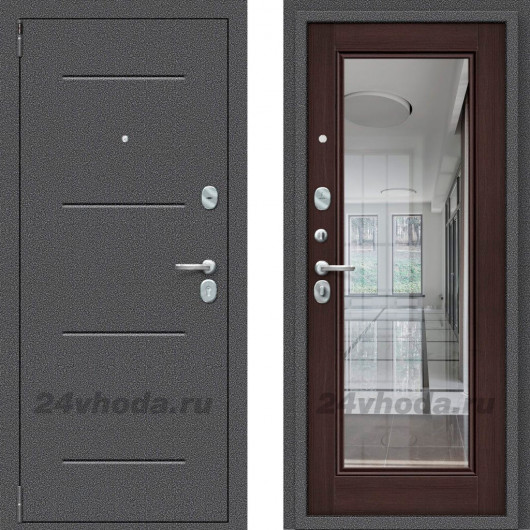 ПОРТИКА - П61 ЗЕРКАЛО - (Антик серебро / Венге)
