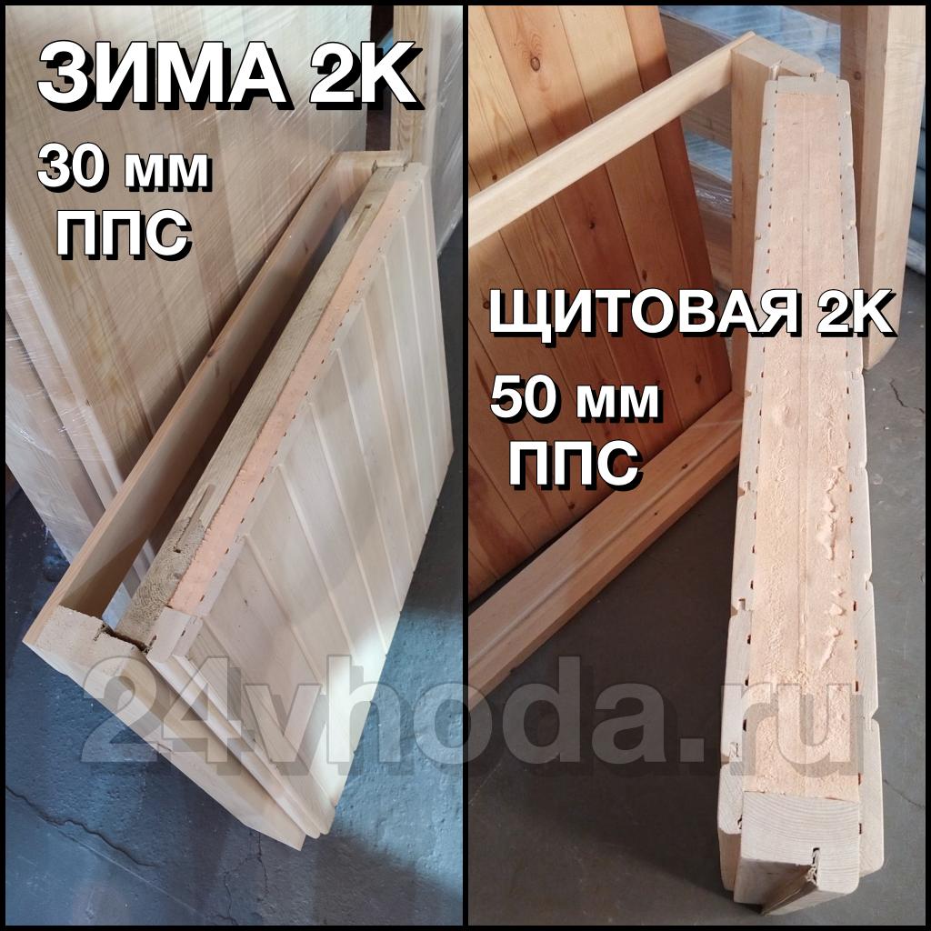 Конструкция дверей Зима 2К и Щитовая 2К
