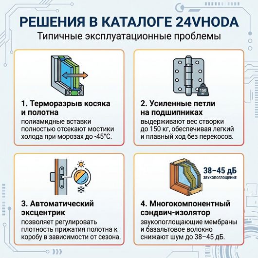 Инженерные решения входных дверей: терморазрыв, утепление и шумоизоляция
